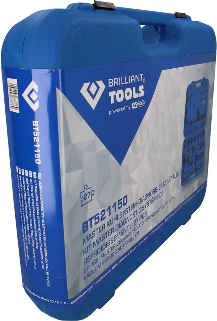 Kit diagnostic refroidissement 27 pièces avec pompe de pression Master - 16