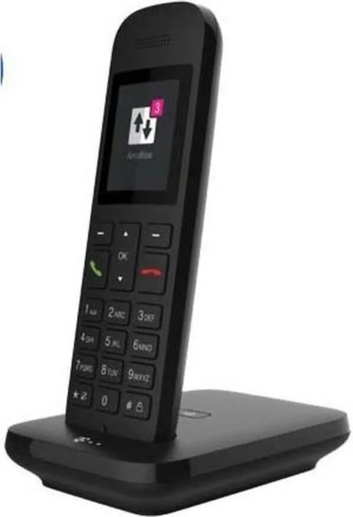 Deutsche Telekom Sinus 12 - Schnurlostelefon mit Rufnummernanzeige - DECT - Schwarz (40844054)