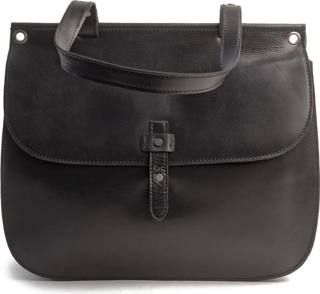 Harold's Aberdeen Sac à Épaule en Cuir Noir - Crossbody Slingbag Chic