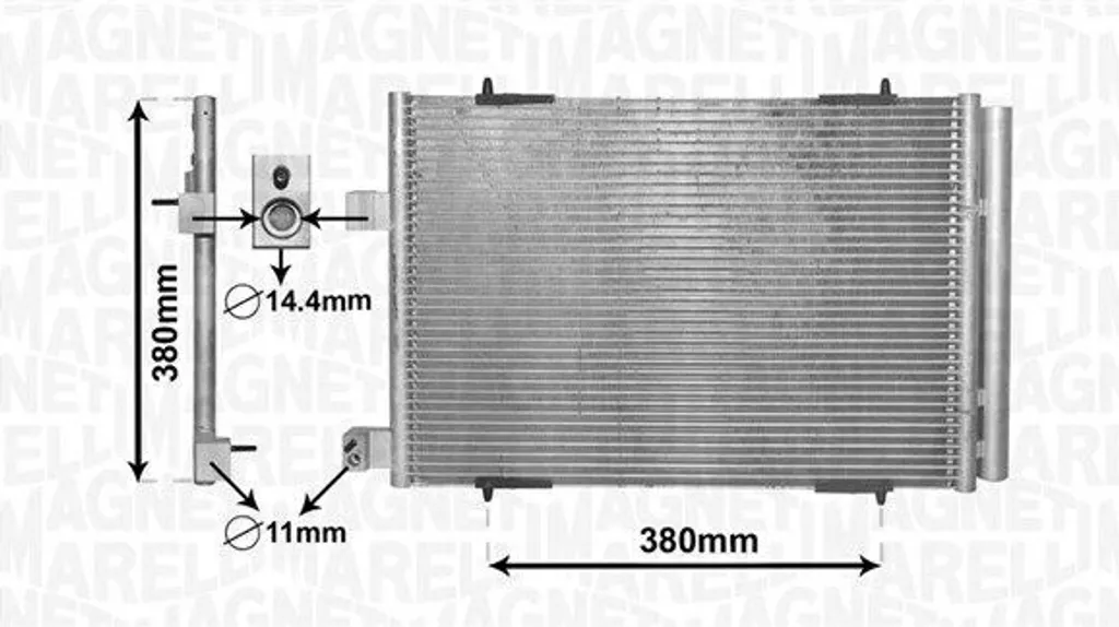 Réparer la Clim de Peugeot 508 SW I avec ce Condenseur Magneti Marelli