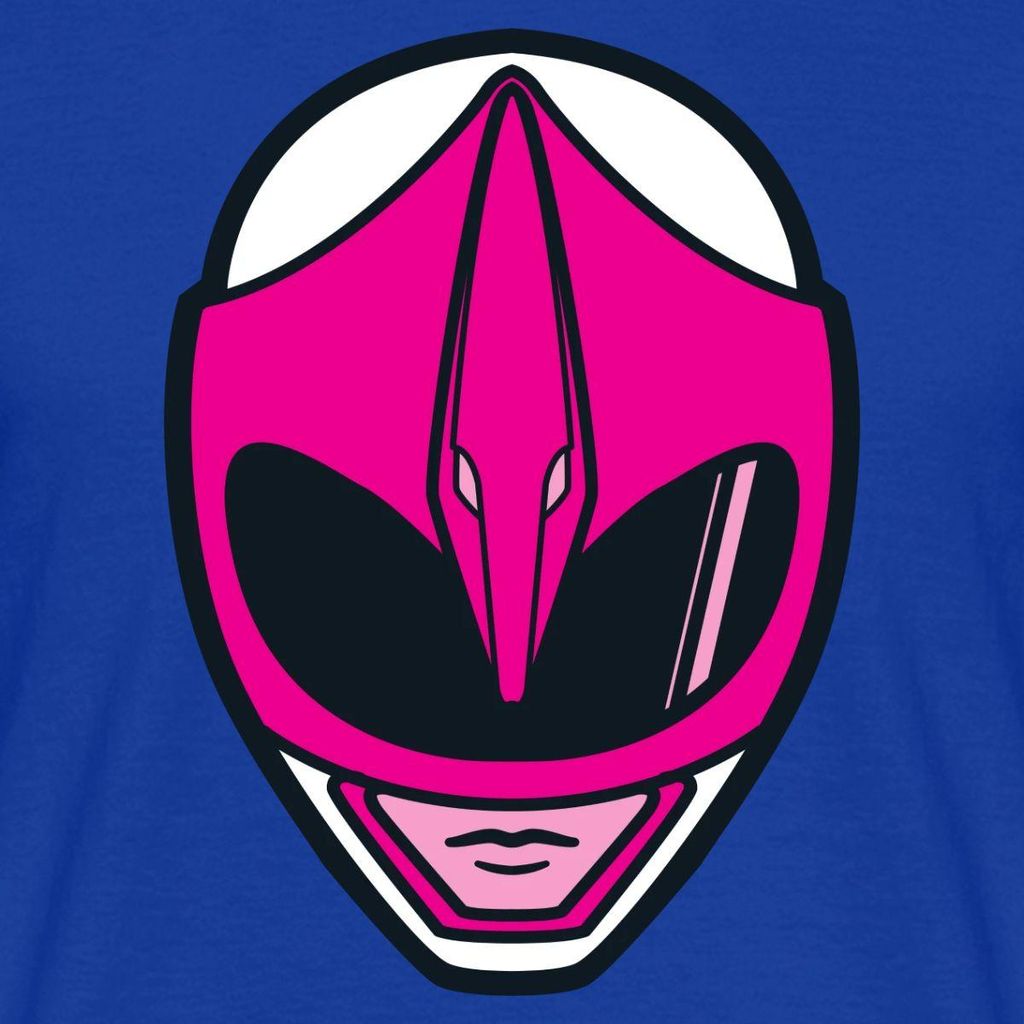 Spreadshirt Power Rangers Pinker Ranger Helm Männer T-Shirt, XL, Dunkelblau