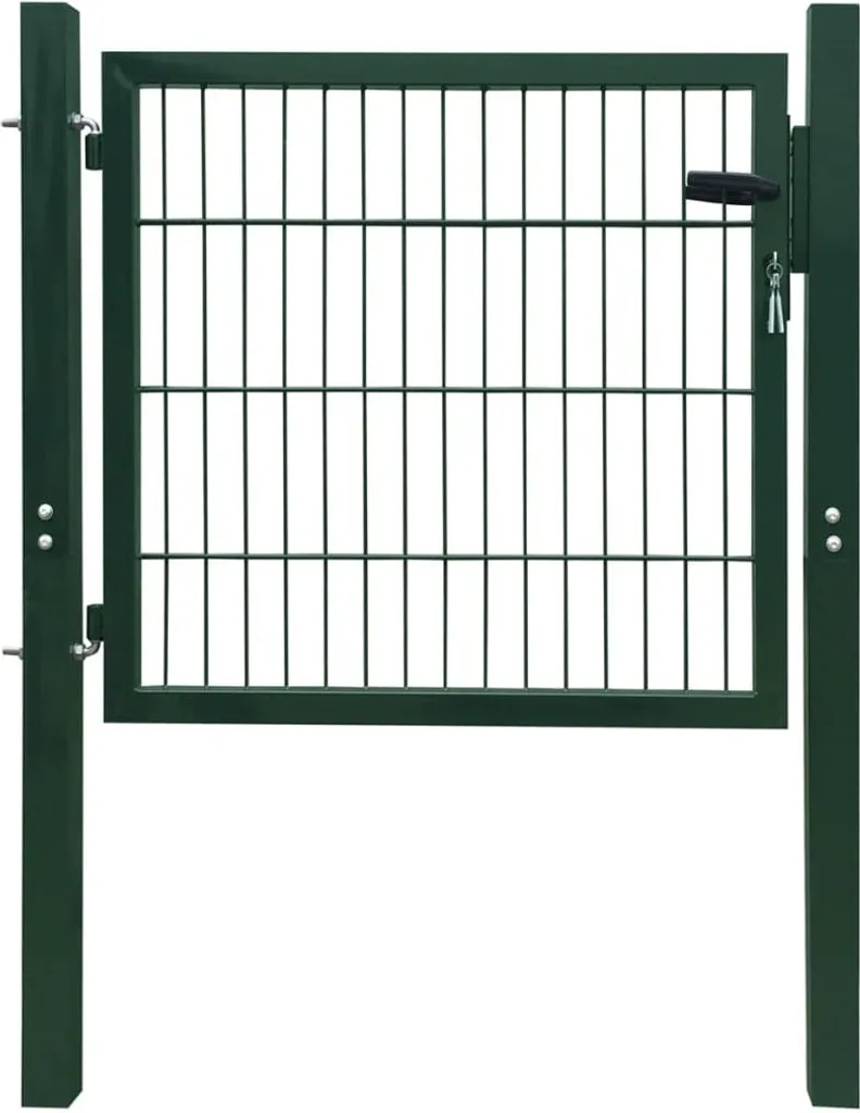 Portail extérieur en acier traité vidaXL vert 105x150 cm résistant - 6