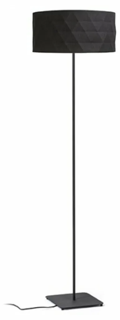 Lampadaire Rendl Cortina Jakaranda Noir E27 11W R14072 en Tissu et Métal