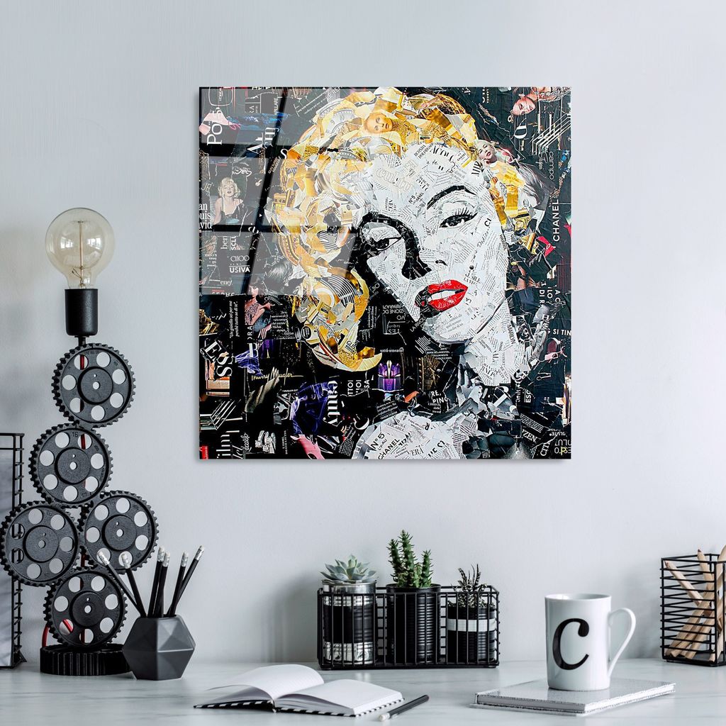 Wallity, UV-812 - 50 x 50, Dekorative Malerei aus gehärtetem Glas, Mehrfarbig, 100 % gehärtetes Glas, 50 x 50 cm