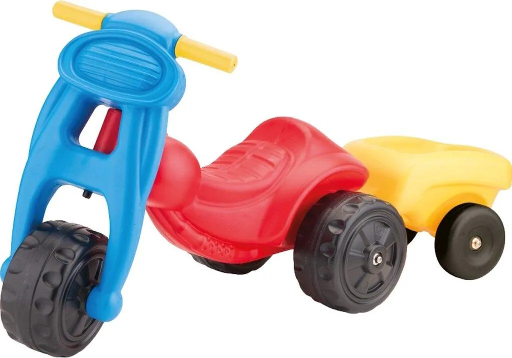 Tricycle Stable sans Basculement Dolu avec Remorque - Sécurité Enfant 24M