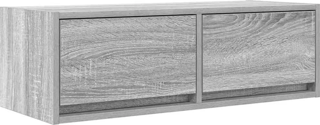 Mobile Supporto TV SYFAX 80x31x25,5 cm Legno Multistrato Grigio Sonoma
