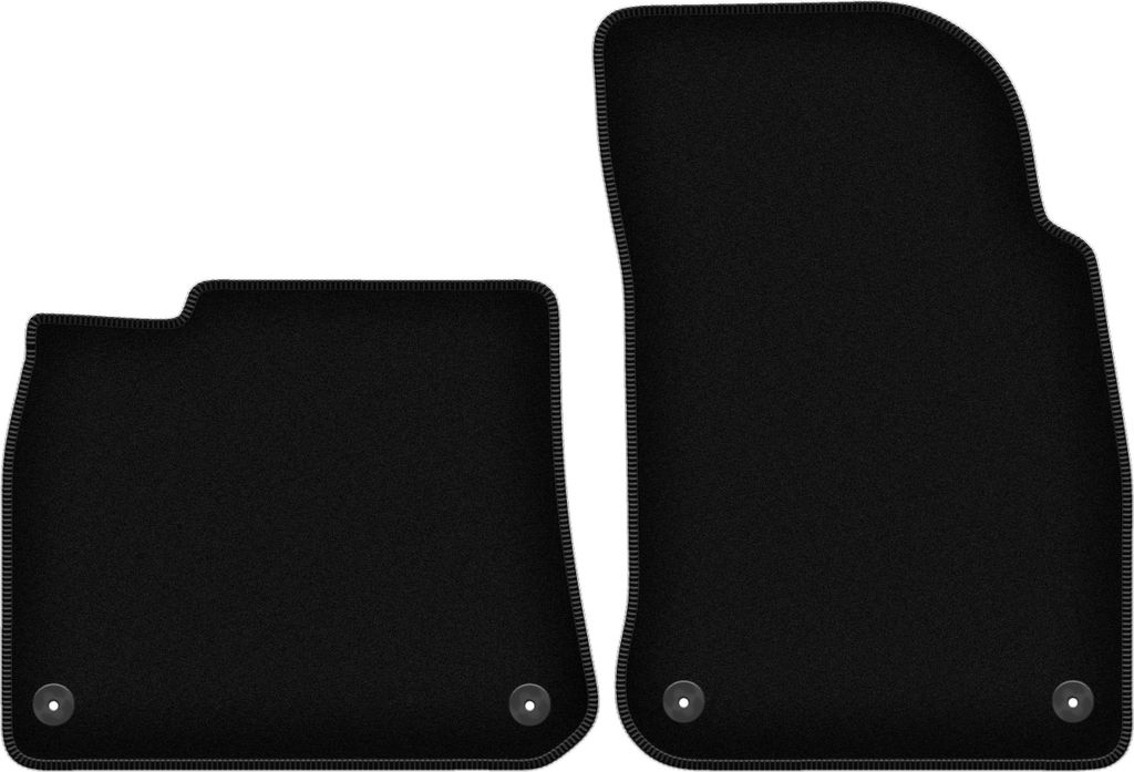 Wielganizator Velours-Autoteppiche vorne – passend für Volkswagen Touareg III (SUV, Bj. 2018-) – schwarz, passgenau, mit Befestigungen set 2 ...