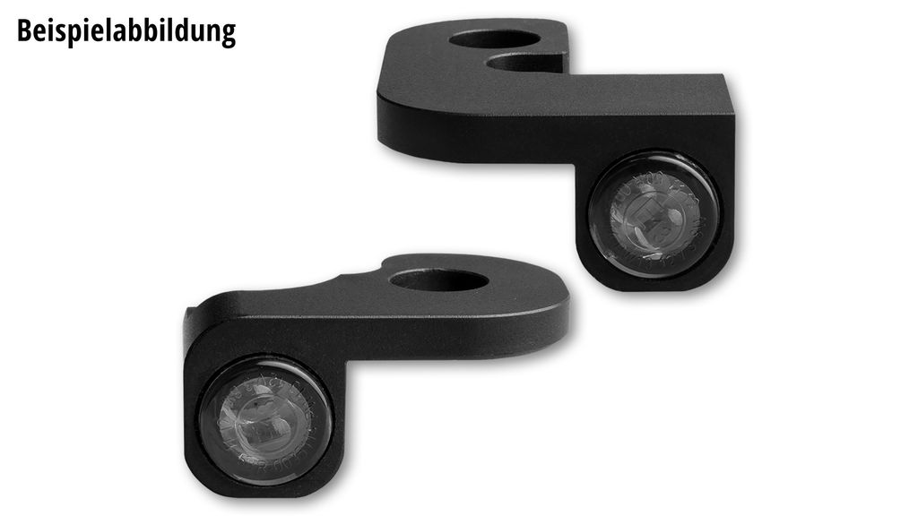 HeinzBikes NANO Series LED Blinker für H-D Lenkerarmaturen SOFTAIL 2015-2017, schwarz, Positionslicht