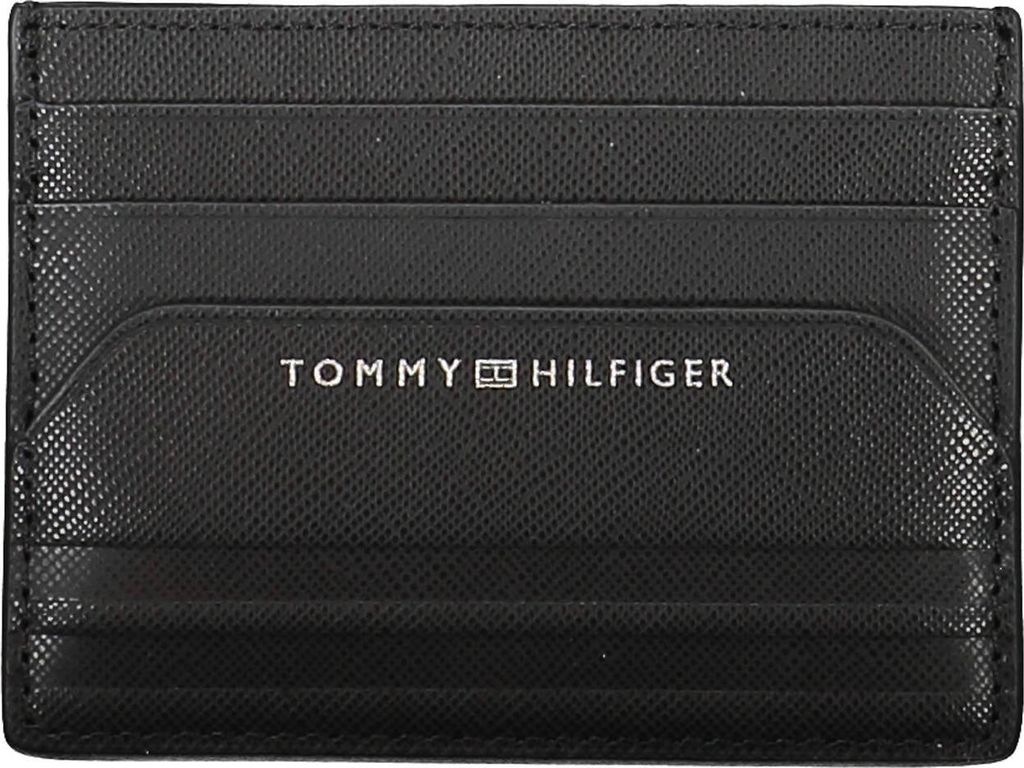 Elegante Herrenbrieftasche Schwarz mit Logo-Druck und Produktbild 