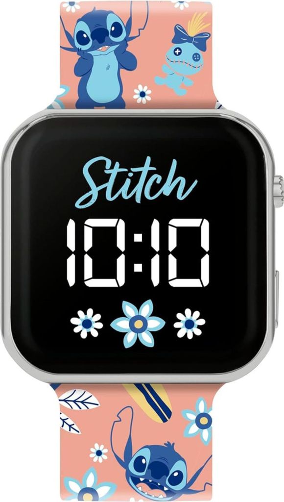 Lilo & Stitch LED-Uhr mit Aufdruck Bunt Unisize Disney