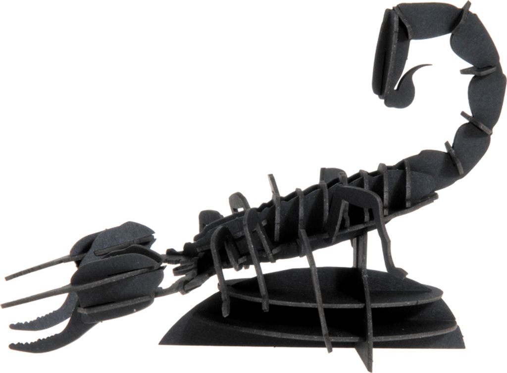 3D-Modell, Skorpion, Spezialkarton, gelasert
