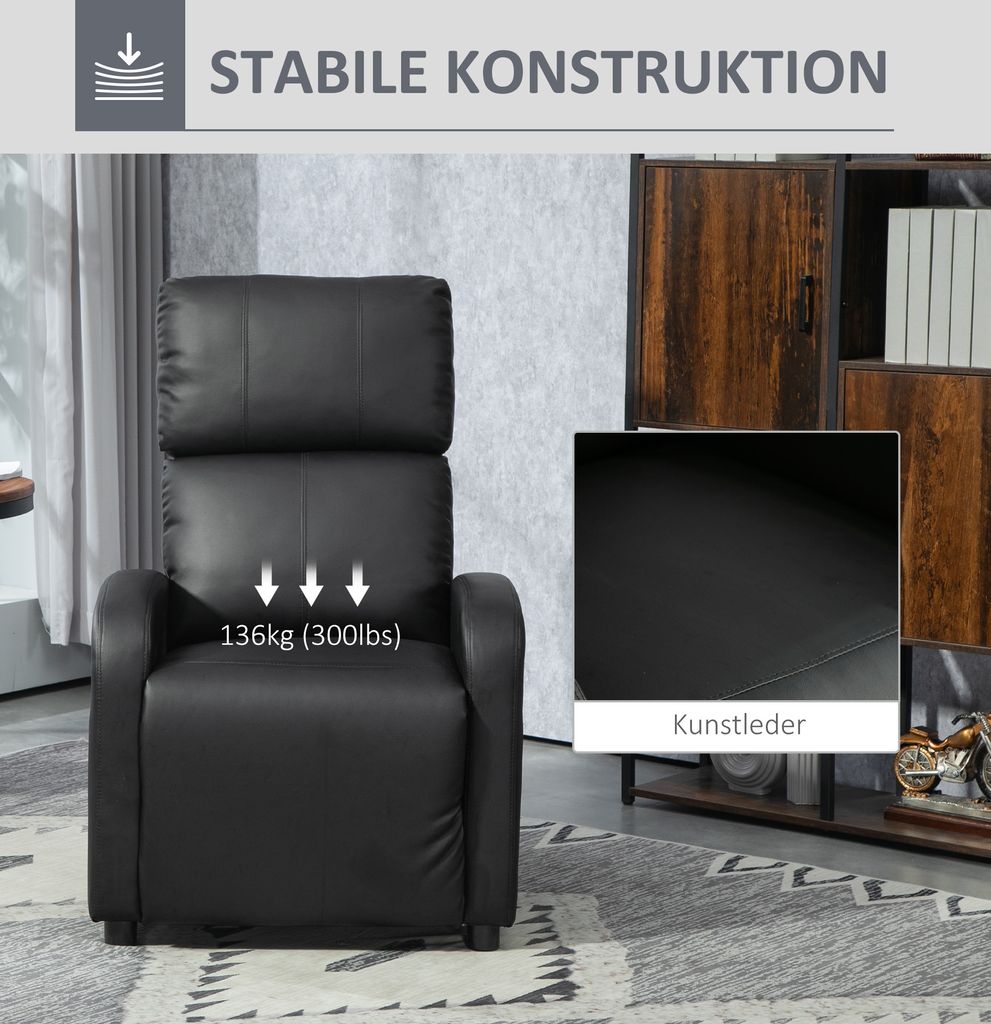 HOMCOM Relaxsessel Ruhesessel Fernsehsessel Sessel mit Produktbild 5