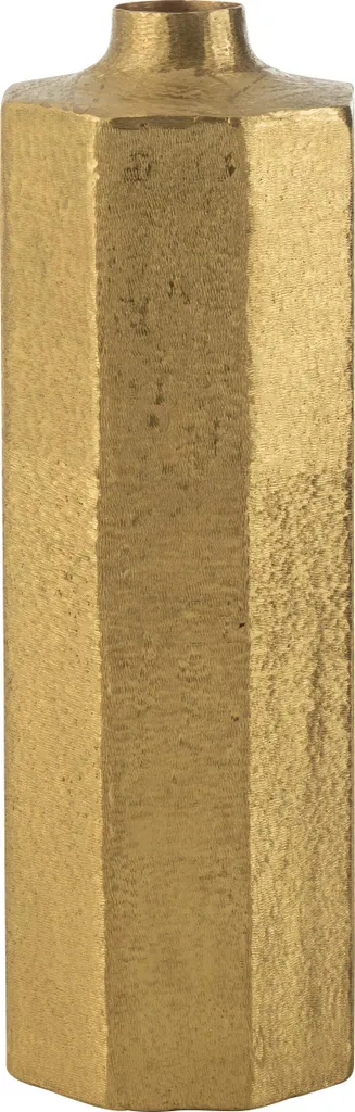 Vase géométrique or en métal robuste grand format J-Line déco