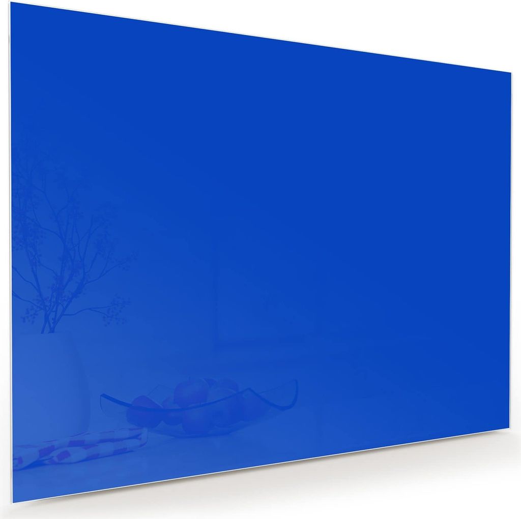 Glasbild 120x90cm in XXL für Wohnzimmer, Schlafzimmer Motiv Königsblauer Hintergrund III