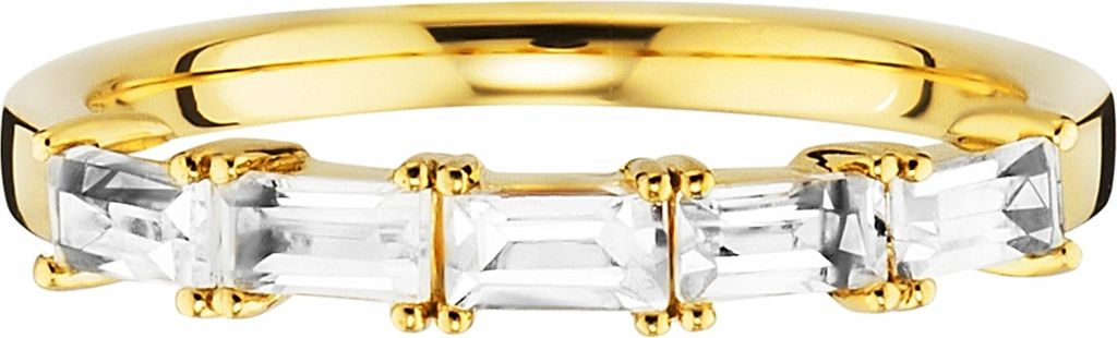 cai Ring 925/- Sterling Silber gelb 058 (18,5) Weißtopas weiß 132270828