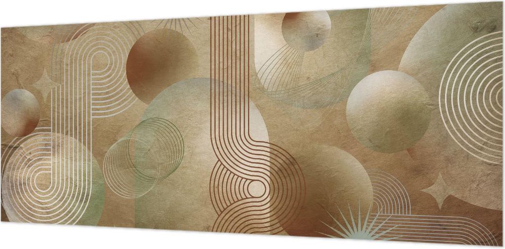 Wandtapete - Dekorative Tapete für Wohnzimmer- Tapetenfolie für Wanddekoration - 208x146 cm - Geometrisches Muster