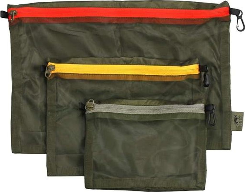 Mesh Pocket Set Rucksack Organizer Extra Tassen in 3 Größen - Tasmanian Tiger Taktischer Rucksack Organizer wiederverwendbare Quetschbeutel