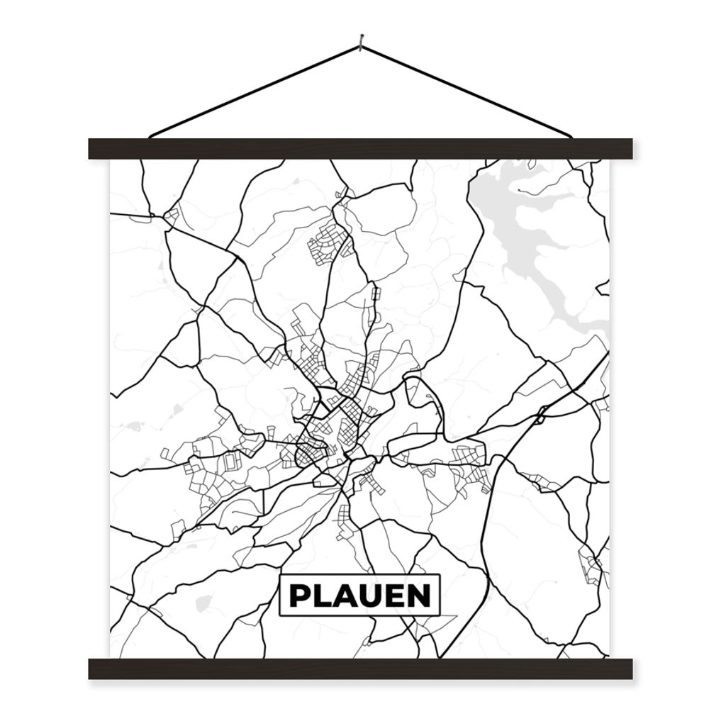 MuchoWow® Textilposter Plauen - Karte - Stadtplan 120x120 Produktbild 