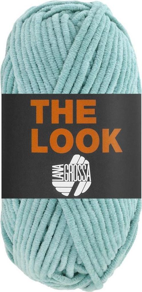 Lana Grossa THE LOOK 100 g samtig weiches und stabiles Chenillegarn 120 m Farbe 025 - Minttürkis