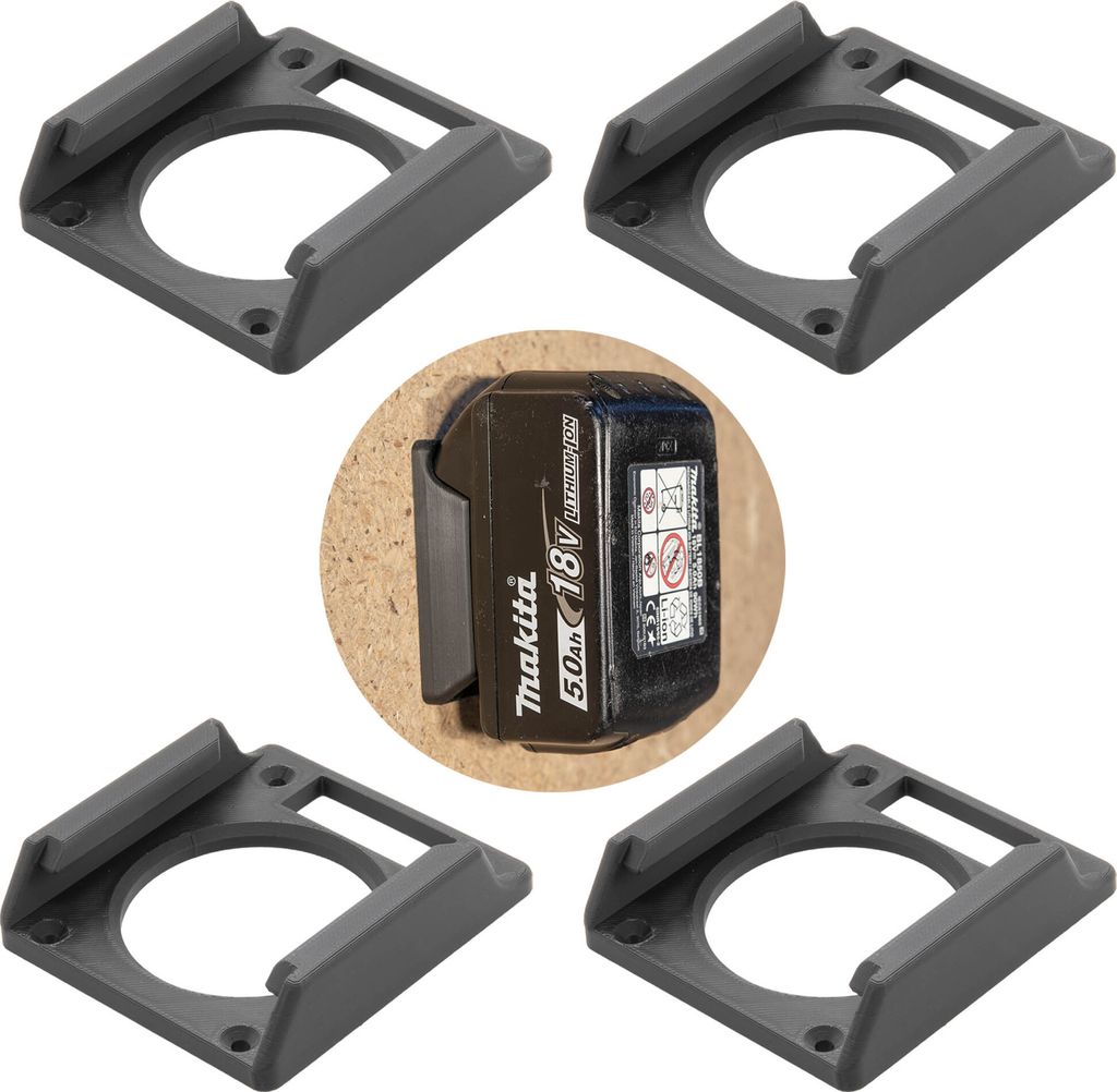 4x Akku Halter für Makita Halterung Halter Wandhalter Produktbild 