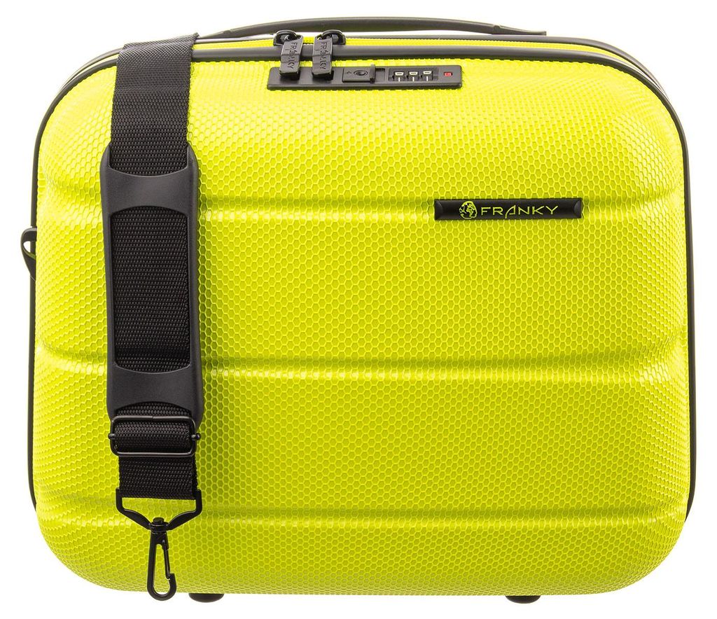 Franky ABS13 Beautycase Handgepäck Hartschale mit TSA-Schloss lime green
