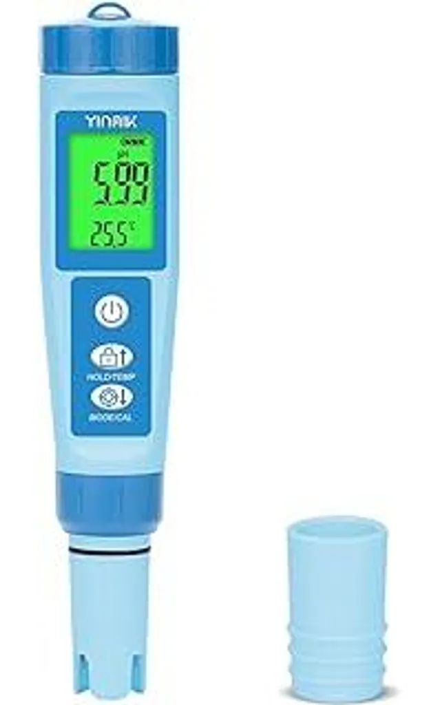 Misuratore di pH dell'acqua, misuratore di pH EC Grow, tester TDS per acqua potabile, misuratore di pH EC YINMIK per idroponica, misuratore digitale 4 in 1 di pH, conducibilità, PPM e temperatura per piscine e acquari - 1