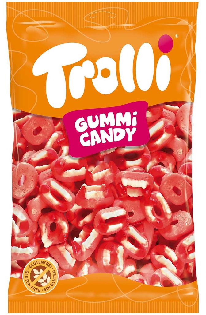 Trolli Dracula Vampir Zähne aus Schaumzucker-Fruchtgummi Produktbild 
