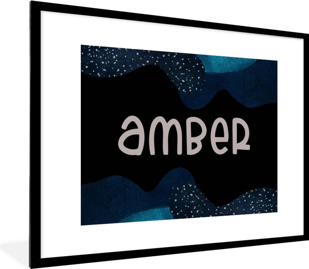 MuchoWow Gerahmtes Poster Bernstein - Pastell - Mädchen 80x60 cm - Poster mit Schwarzem Bilderrahmen Wandposter Rahmen Foto Bilder - Schlafzimme...