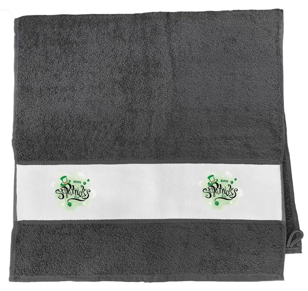 Huuraa Handtuch Happy St. Patrick’s Day Zylinder 50x100cm Graphite Baumwolle Handtuch Geschenkidee