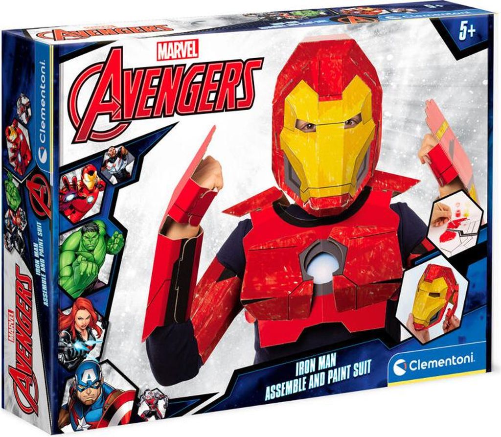 Clementoni - Maska Iron Man z serii Marvel Avengers - oficjalny produkt edukacyjny