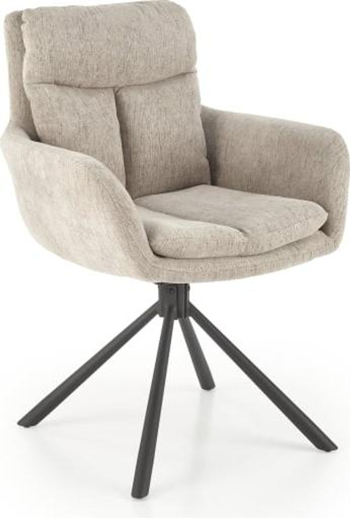 Esszimmerstuhl K495, 2er Set, Beige, gepolstert, 60 cm Produktbild 