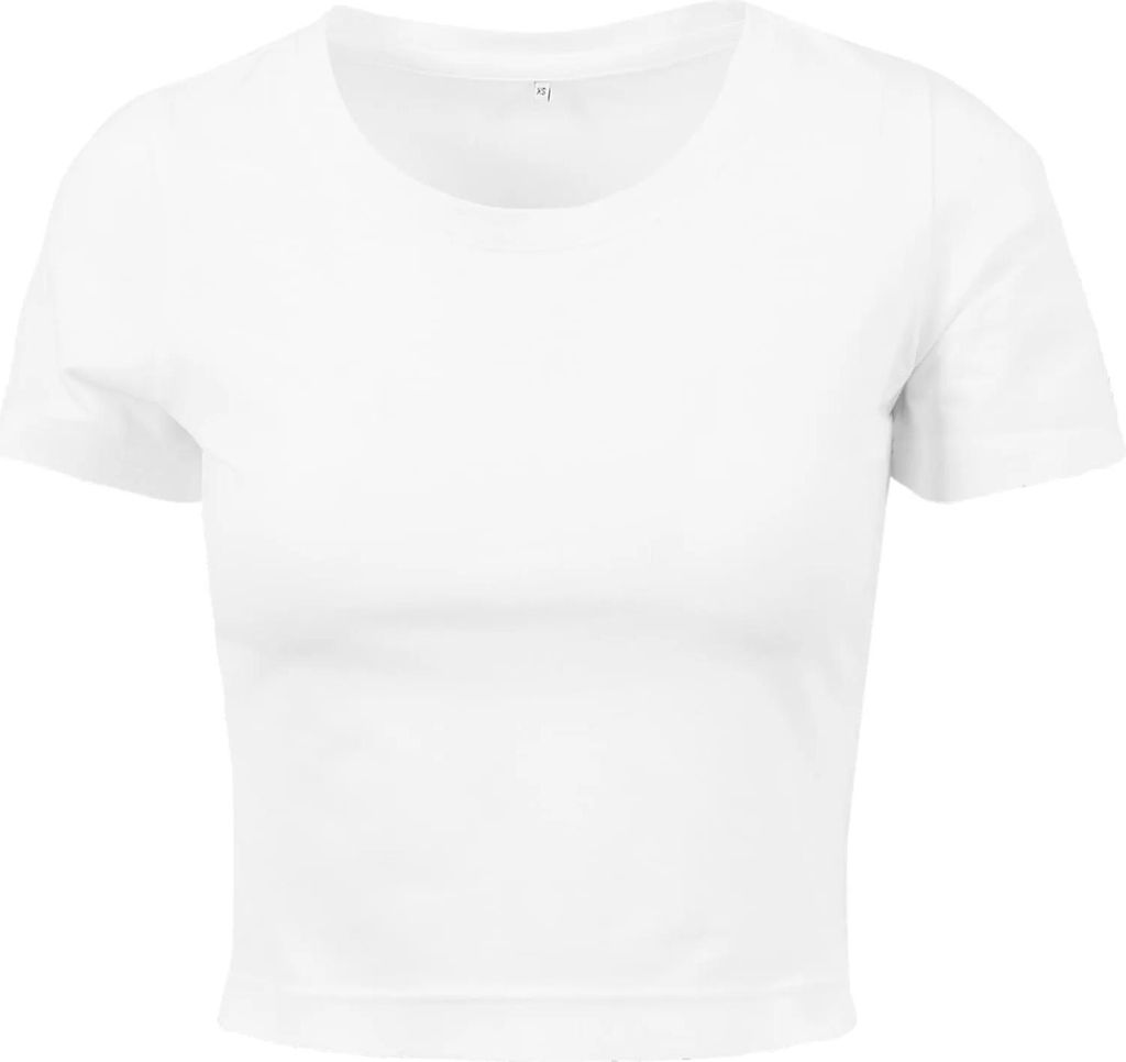 Build Your Brand bauchfreies Damen-Top Ohui weiß XXL