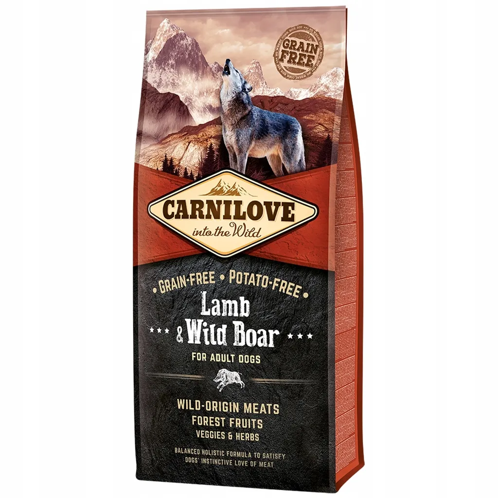 Crocchette Carnilove Adult 12kg Agnello e Cinghiale - Rispetto Ancestrale