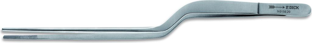 F. DICK Pinzette 20 cm Küchenpinzette abgewinkelt aus Edelstahl Spitze geriffelt