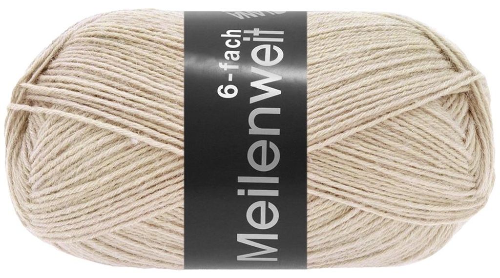 Lana Grossa - Meilenweit 6-fach 150g Unito 9678 hellbeige Produktbild 