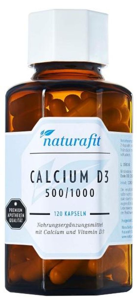 naturafit Calcium D3 500/1000 Kapseln, 120 St. Kapseln
