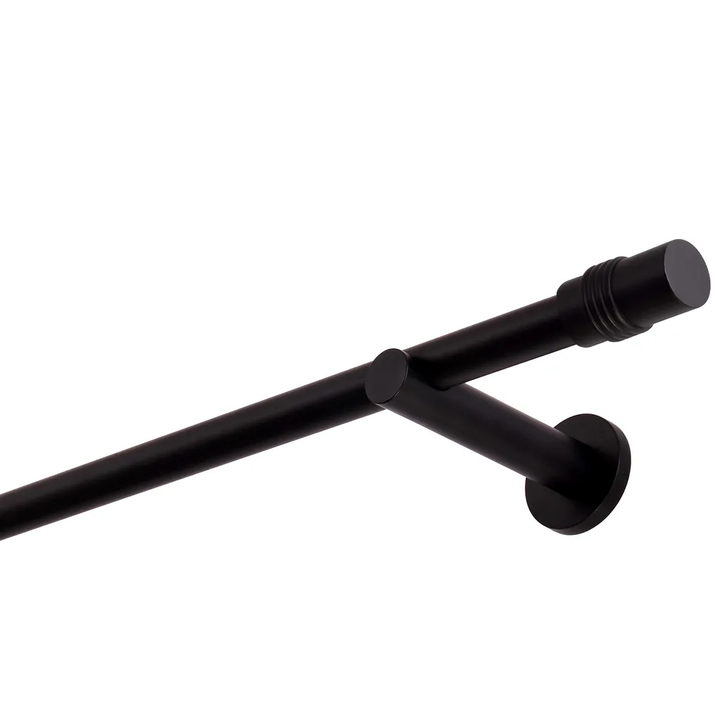 Bastone Tenda Metallo Nero 200cm 19mm - Robusto & Facile da Montare