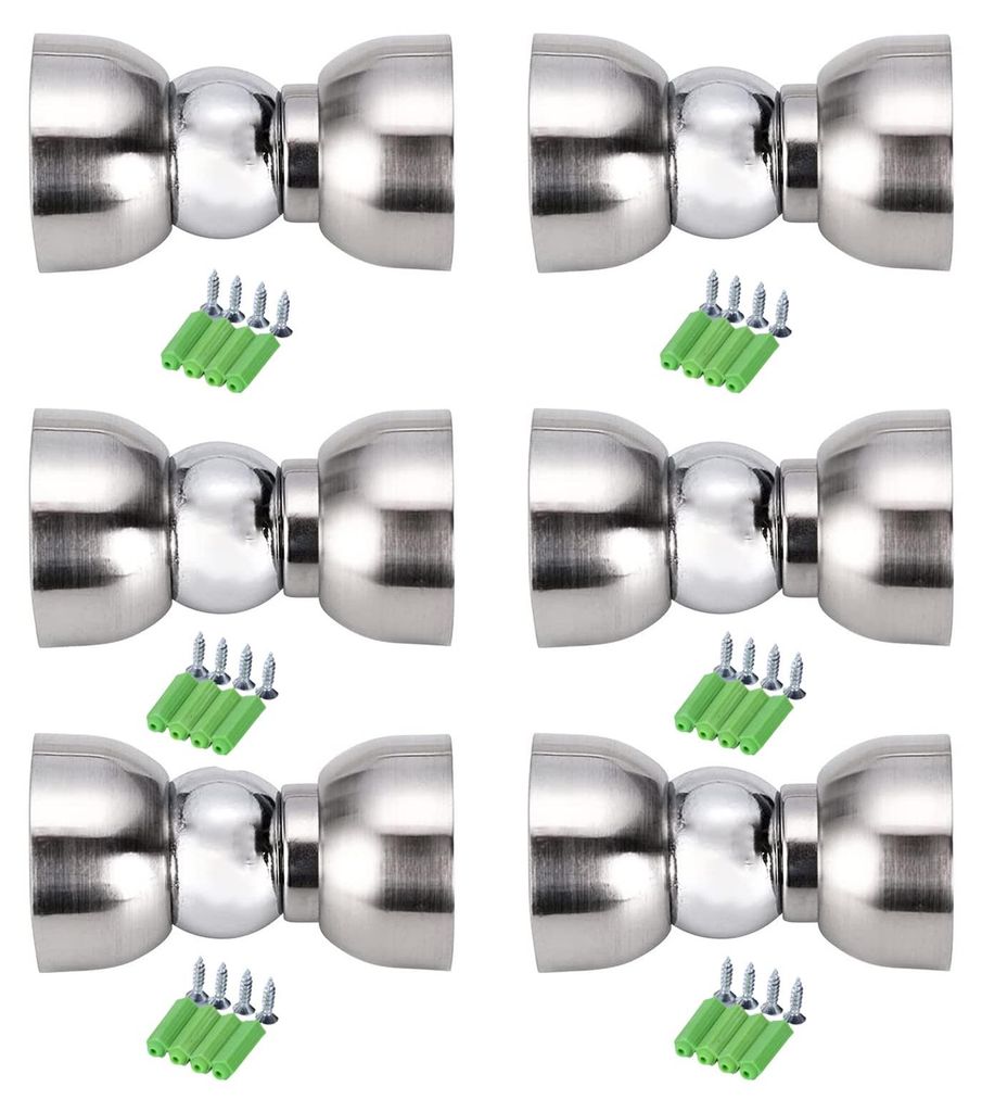 6-teiliger Türhalter aus Edelstahl mit magnetischem Türstopper, Wandmontage, Türstopper für Zuhause und Büro