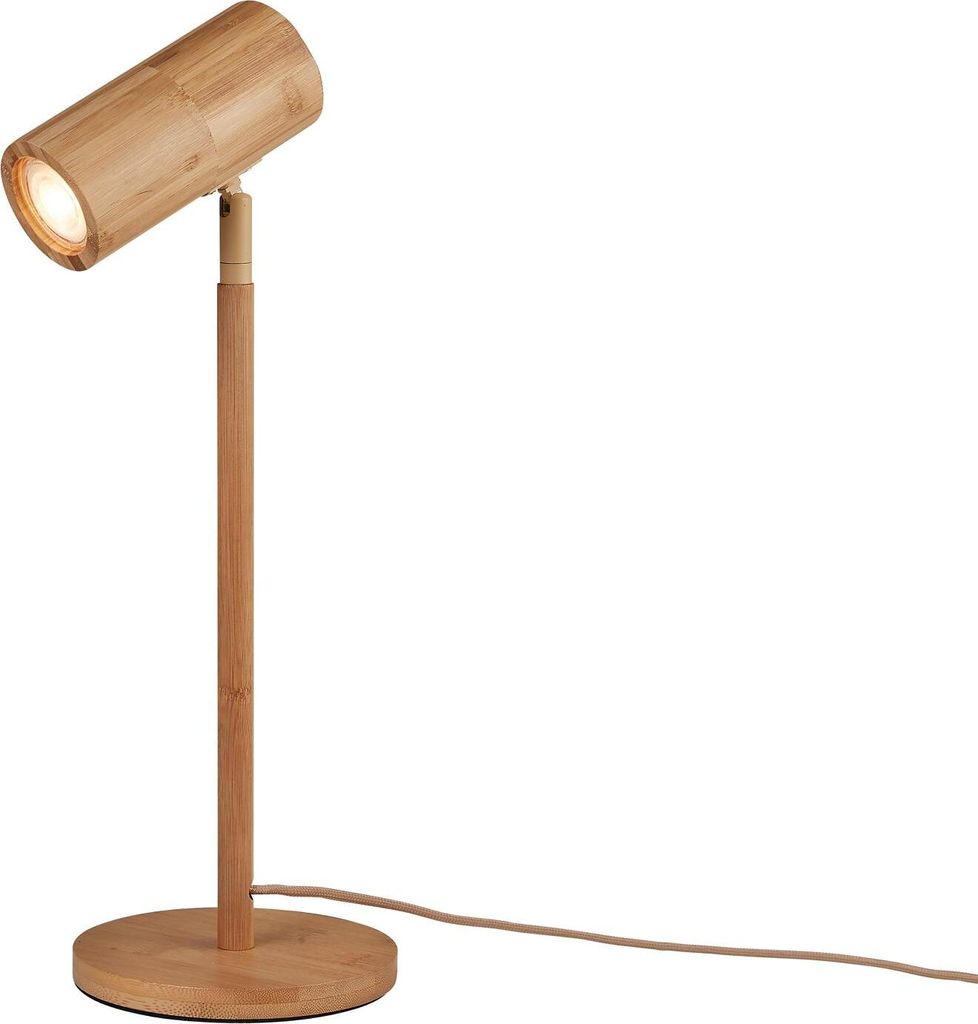 GOOD&MOJO - Tischleuchte Java - Natürlich - Ø18cm Tischlampe - Nachttischlampe, Wohnzimmer, Schlafzimmer