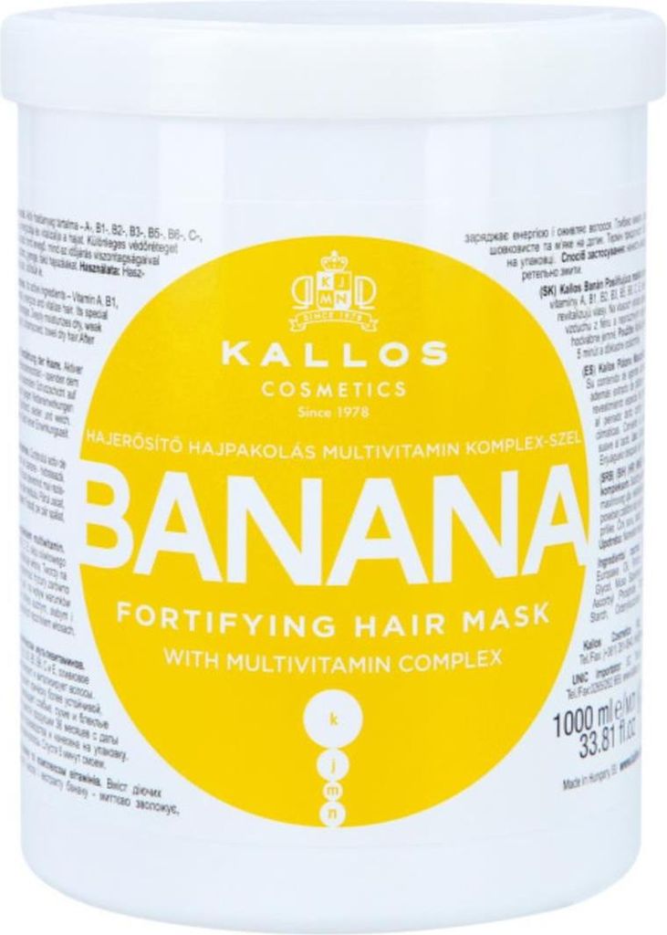 Kallos Cosmetics Haarmaske - Banana (1000 ml)