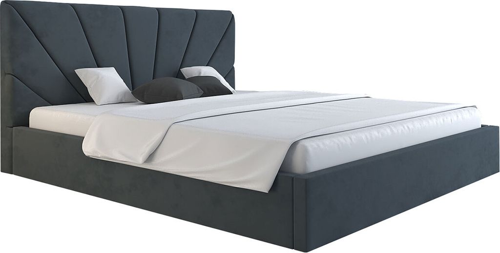 Polsterbett, 180x200 cm, Doppelbett, mit Bettkasten, mit Lattenrost, mit Kopfteil, Modern Bett, Robust, Elegant, Erstklassige Qualität, Slim-3, Gr...