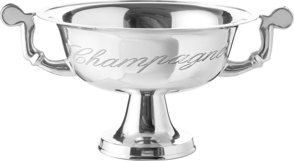 Eleganter Design Sektkühler CHAMPAGNE 40cm silber poliert Flaschenkühler