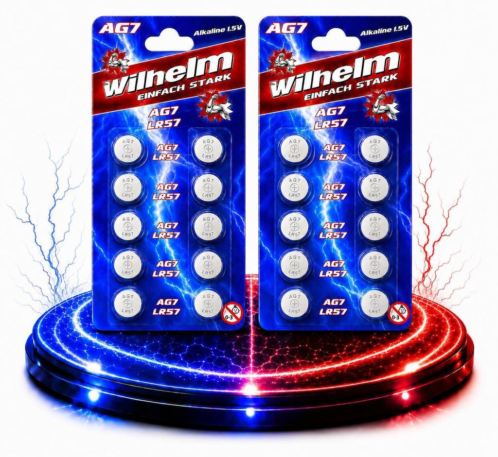 20 x Wilhelm AG7 LR57 - L927 - 195 - 395 - GP95A Produktbild 