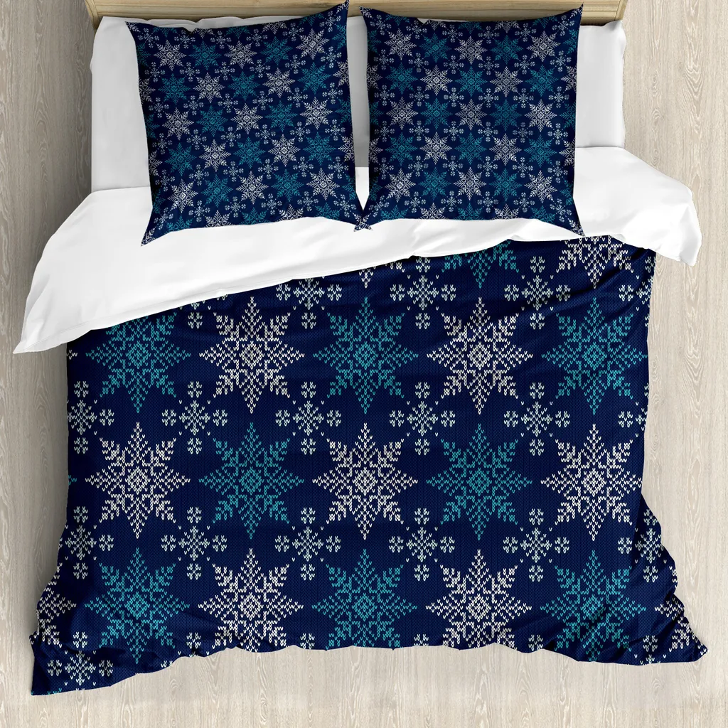 Housse de couette vacances d'hiver pour chambre à coucher double