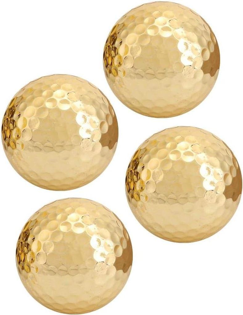 4 Stück Golfbälle Tragbare Gold Plating Golfbälle Doppelschichtige Bau Sport Praxis Driving Range Bälle - Suchbegriff: Golfbälle, Suchbegriff:...