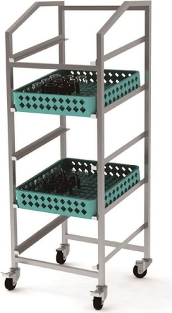Combisteel Geschirrkorbwagen - 500x500mm 5 Schienen Geschirrwagen - Gastro