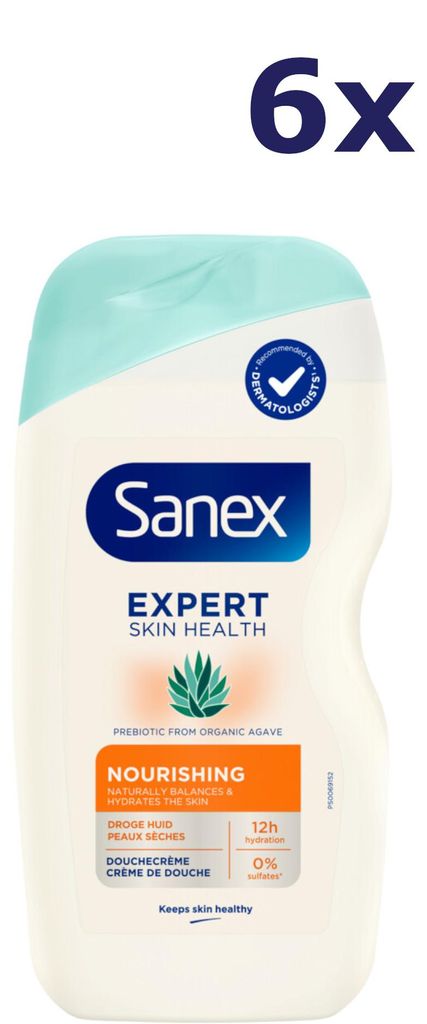6x Sanex Douchegel - 400ml - Expert skin health - nourishing