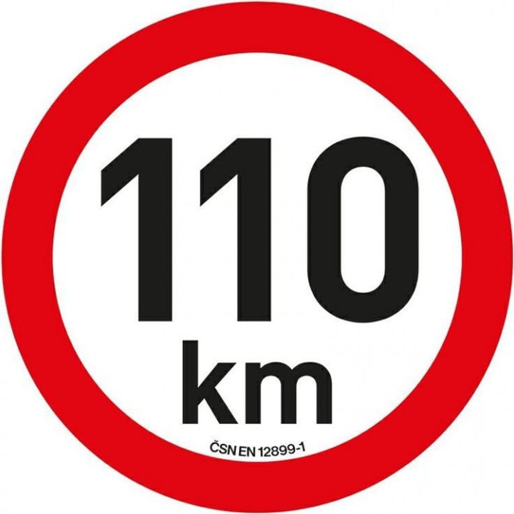 Aufkleber Geschwindigkeitsbegrenzung 110 km/h (20 cm)