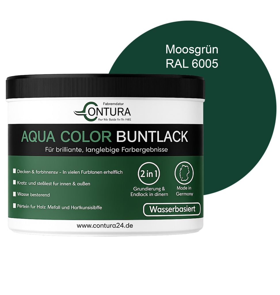Contura 250ml. Buntlack Lackfarbe Lack Außen Innen Holz Produktbild 