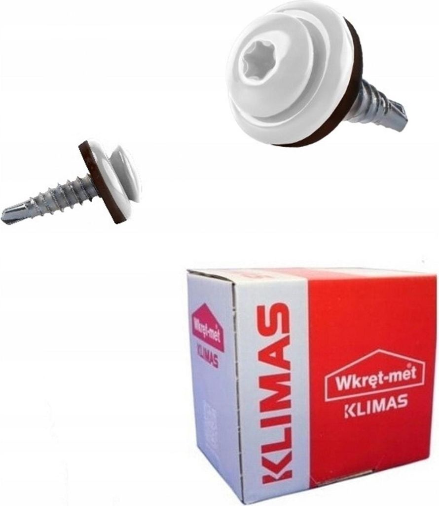 KLIMAS WDD Viti da lattoniere per lamiera RAL 9010 bianco Immagine del prodotto 